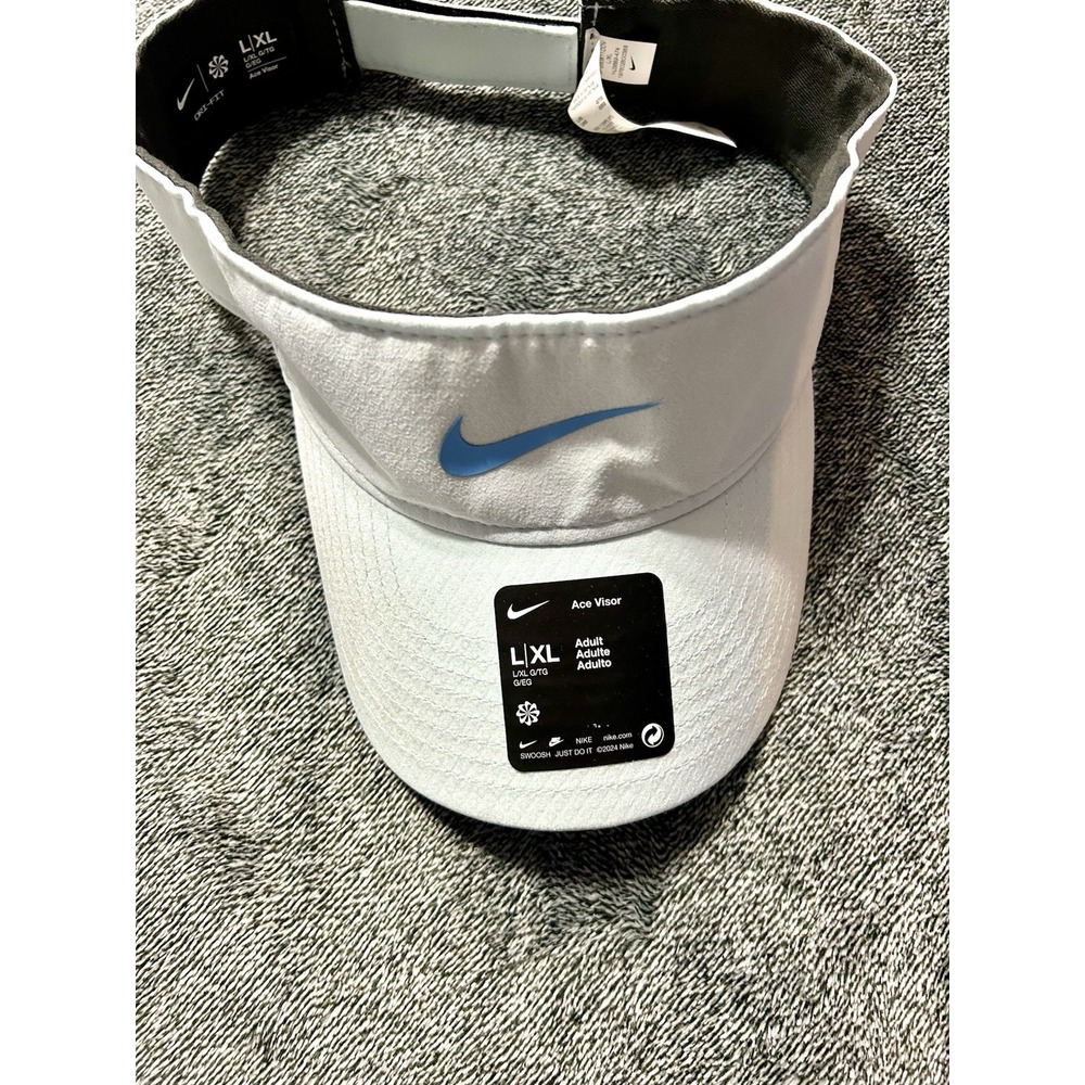 Nike Ace Golf Visor L/XL Tennis Pickleball Glacier Blue Men Women HJ3689-474 NWT